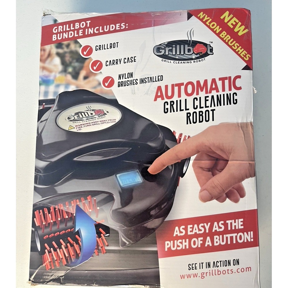 Grillbot GBU101 Automatic Grill Cleaning Robot Black New In Box Gift Idea!